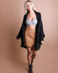 Bat Sleeve Knit Cardigan Ponchos Black