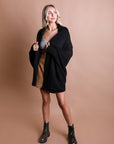 Bat Sleeve Knit Cardigan Ponchos