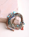 Beaded Suede Bracelet Jewelry Turquoise