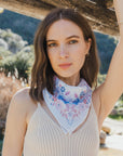 Blissful Bloom Floral Bandana Bandanas Lavender