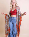 Bohemian Diamond Tassel Kimono Ponchos