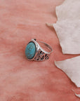 Bohemian Oval Cut Turquoise Ring Jewelry