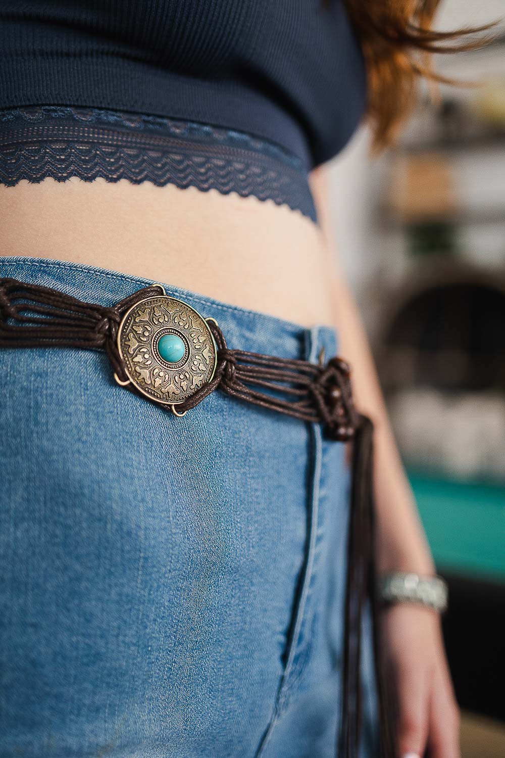 Boho Medallion Macrame Belt Belts