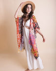 Boho Patchwork Kimono Blue