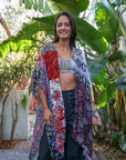 Boho Patchwork Kimono Red