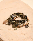 Boho Stone & Bead Stack Bracelet Jewelry