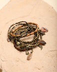 Boho Stone & Bead Stack Bracelet Jewelry