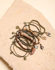 Boho Stone & Bead Stack Bracelet Jewelry