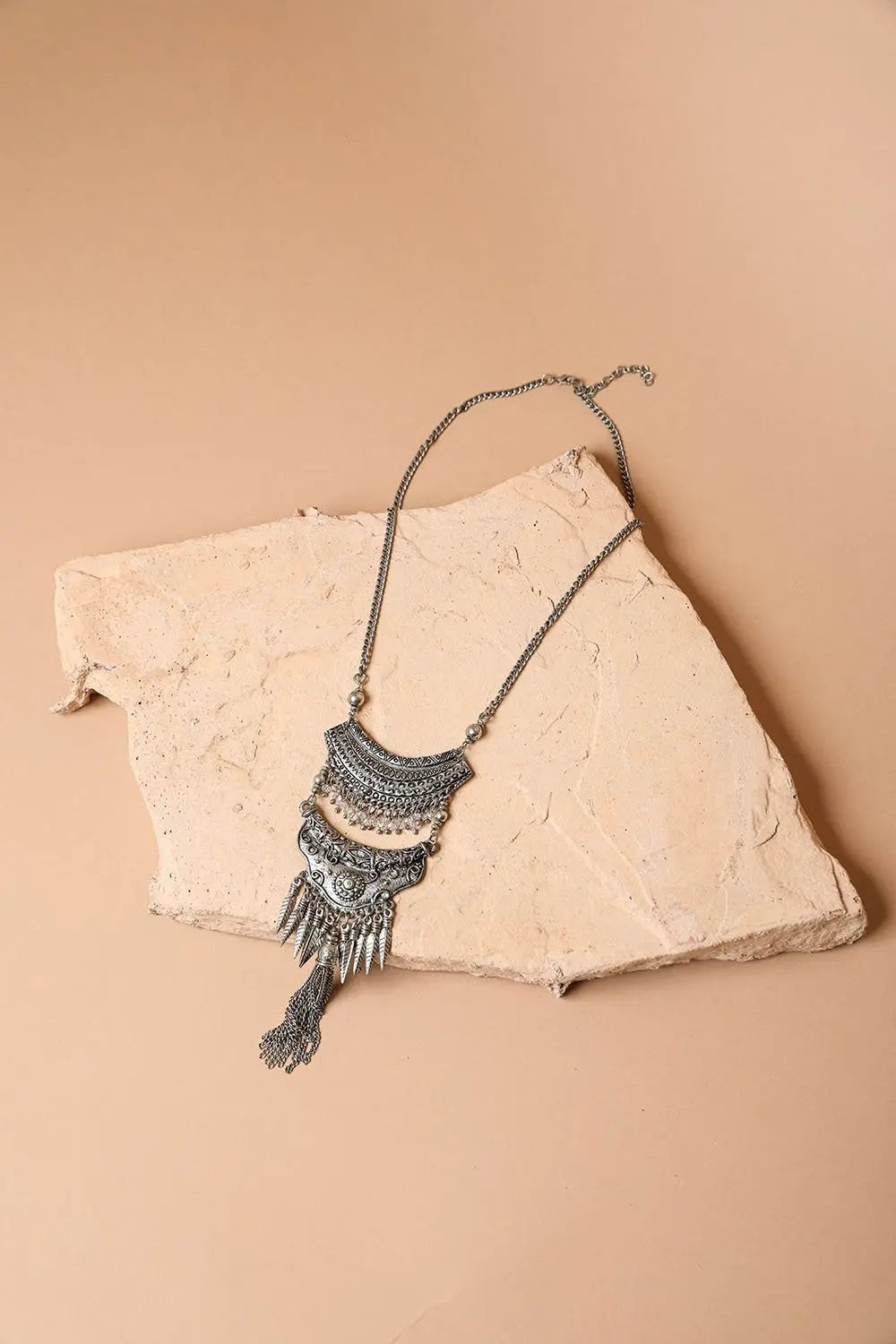 Boho Tassel Statement Necklace Jewelry