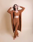 Boucle Longline Cardigan Ponchos XS/S / Camel