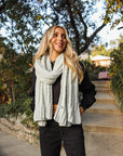 Boucle Vertical Knit Scarf Scarves