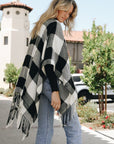 Buffalo Check Tassel Poncho Ponchos