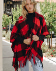 Buffalo Check Tassel Poncho Ponchos