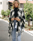 Buffalo Check Tassel Poncho Ponchos