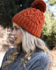 Cable Knit Pom Beanie Hats & Hair