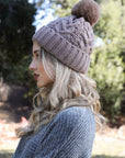 Cable Knit Pom Beanie Hats & Hair