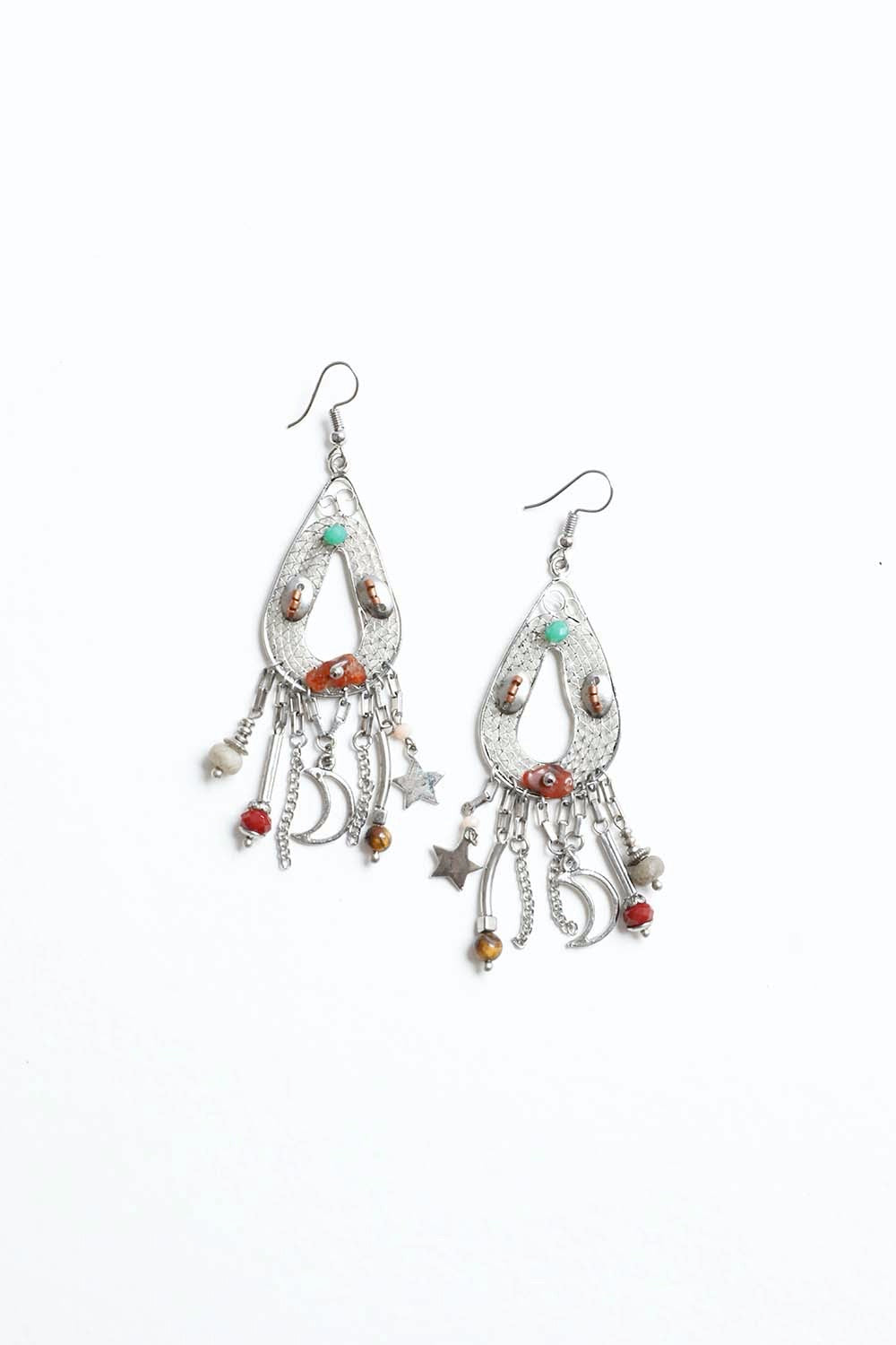 Carnelian Stones Beaded Earrings Jewelry