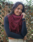 Chenille Tassel Infinity Scarf Scarves