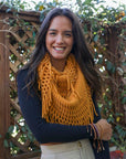 Chenille Tassel Infinity Scarf Scarves