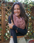 Chenille Tassel Infinity Scarf Scarves