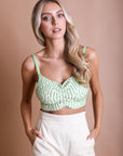 Chic Mod Lines Contour Brami Bralette XS/S / Lime