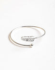 Chic Silver Feather Cuff Jewelry