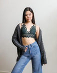 Chloe Crochet Bralette Small / Emerald