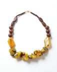 Chunky Amber Beaded Necklace Jewelry