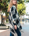 Classic Buffalo Check Tassel Poncho Ponchos