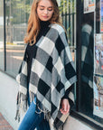 Classic Buffalo Check Tassel Poncho Ponchos