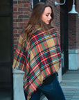 Classic Flannel Toggle Poncho Ponchos