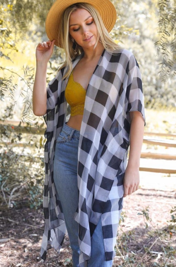 Classic Lightweight Buffalo Check Kimono