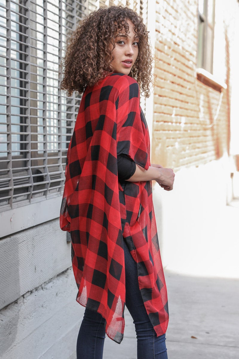 Classic Lightweight Buffalo Check Kimono