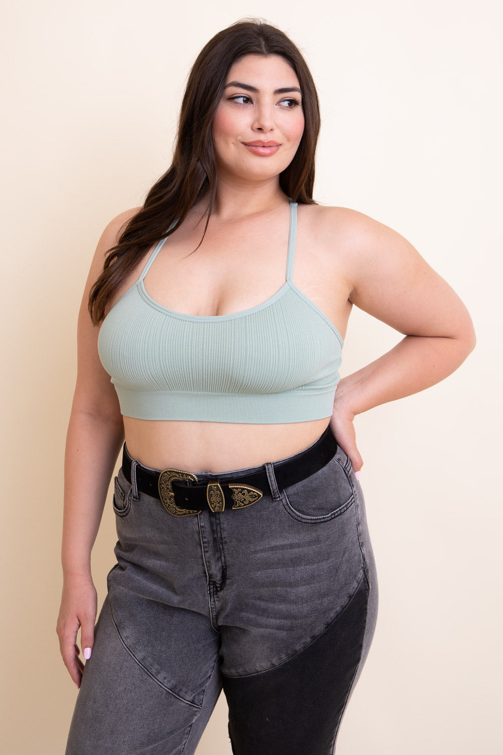 Plus Size Tattoo Back Bralette