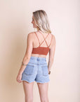 Cotton Crochet Longline Bralette