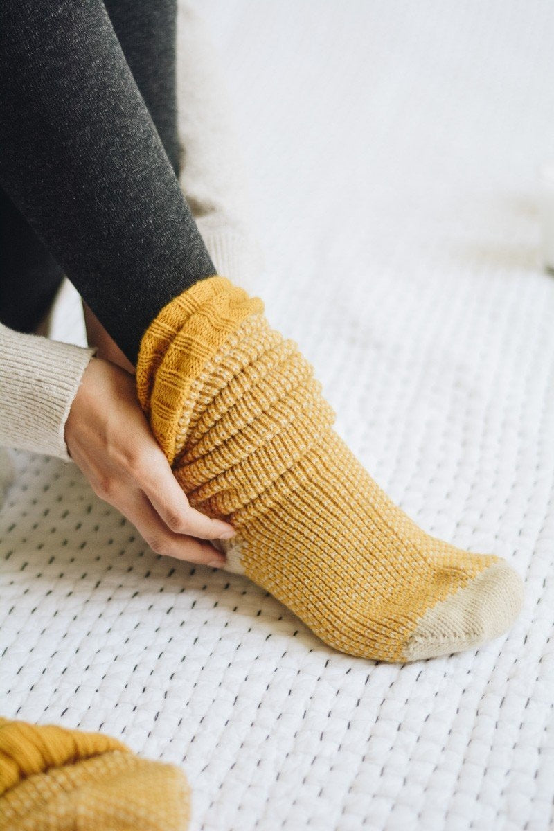 Cozy Ribbed Knit Lounge Socks Hats &amp; Hair