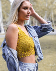 Crochet Daisy Longline Bralette