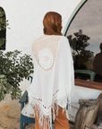 Crochet Medallion Tassel Kimono Kimonos