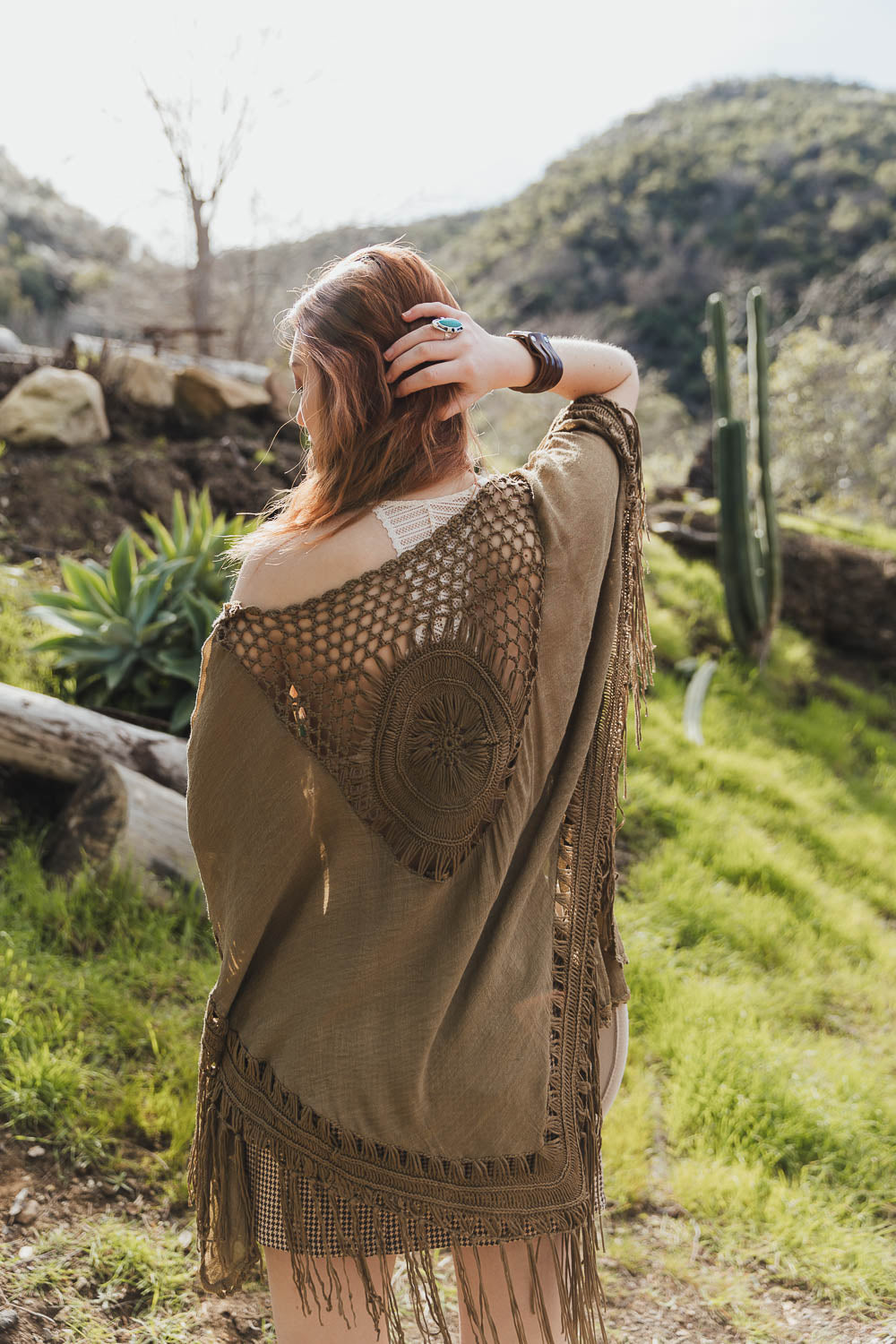 Crochet Medallion Tassel Kimono Kimonos