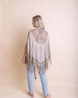 Crochet Medallion Tassel Kimono Ponchos