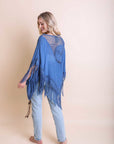 Crochet Medallion Tassel Kimono Ponchos