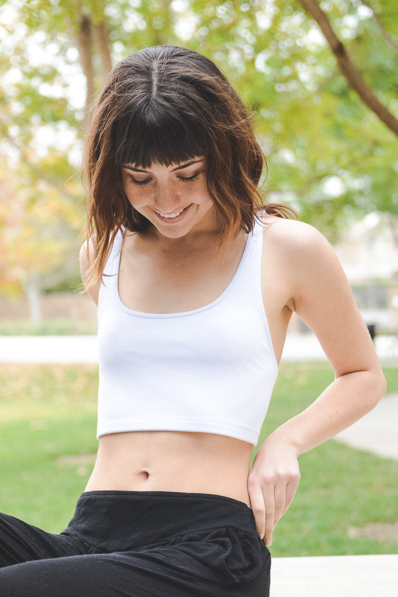 Cross Lace Back Crop Top