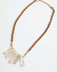 Crystal Drop Suede Necklace Jewelry