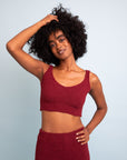 Cuddle Season Boucle Soft Brami Top XS/S / Maroon