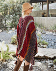 Cuddle Season Crochet Patterned Ruana Ponchos