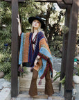 Cuddle Season Crochet Patterned Ruana Ponchos