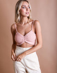 Cuddle Season Knit Pattern Brami Bralette XS/S / Blush