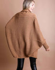 Cuddly Bat Sleeve Knit Cardigan Ponchos