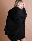 Cuddly Bat Sleeve Knit Cardigan Ponchos