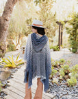 Cuddly Herringbone Hooded Poncho Ponchos